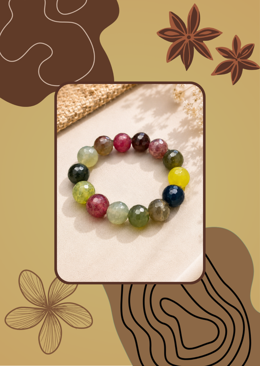 Multicolor Natural Agate Bracelet