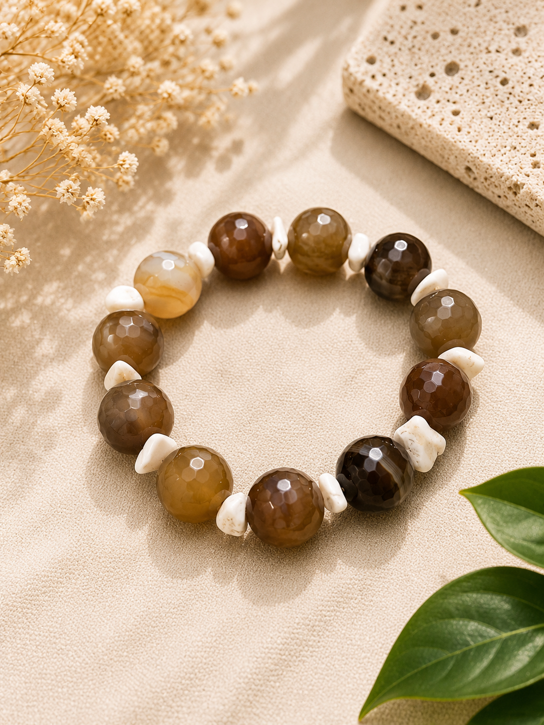 Earth Agate Natural Stone Bracelet