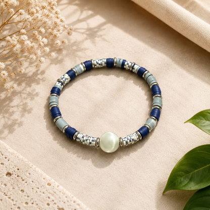 Ocean Blue Beaded Bracelet