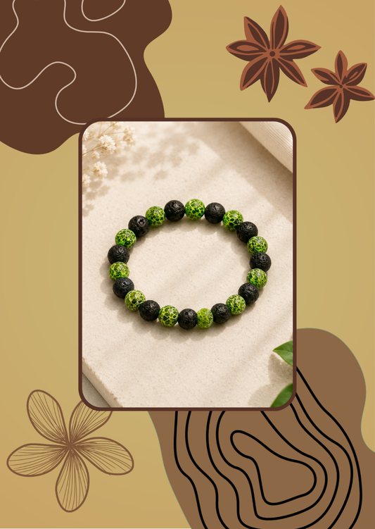 Green Lava Stone Bracelet