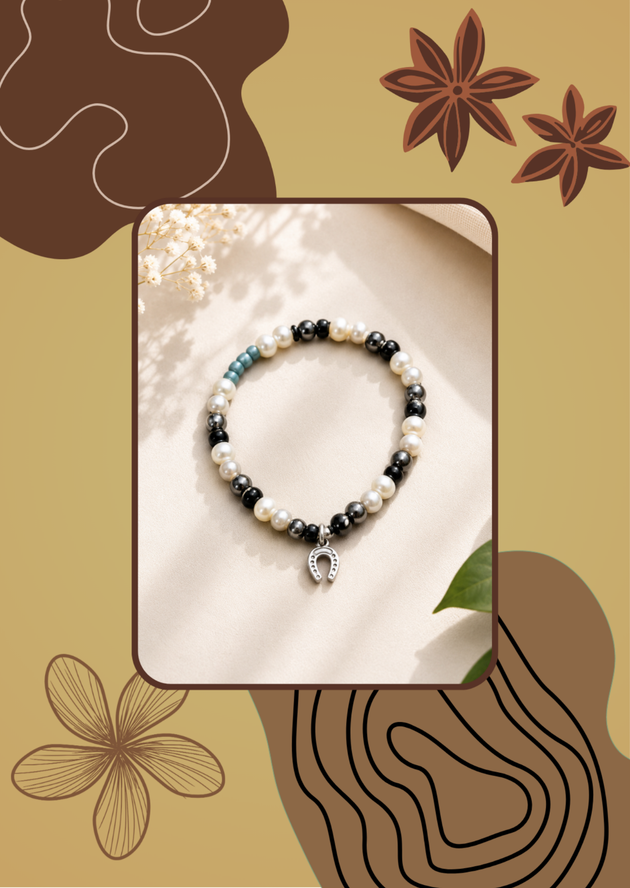 Lucky Horseshoe Beaded Bracelet