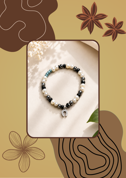 Lucky Horseshoe Beaded Bracelet