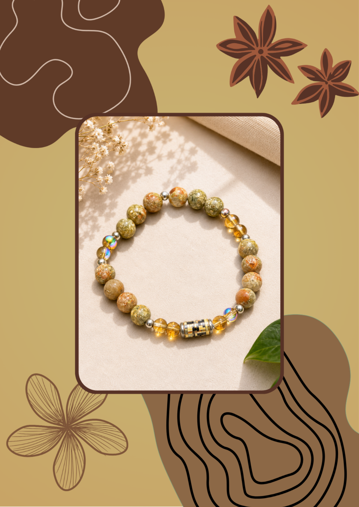 Natural Earth Stone Bracelet