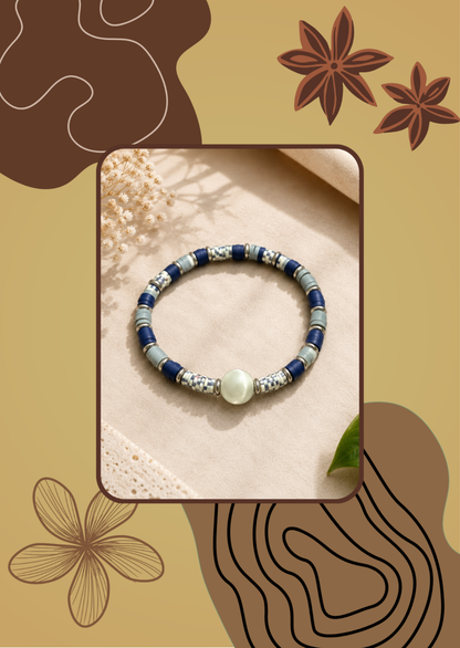 Ocean Blue Beaded Bracelet